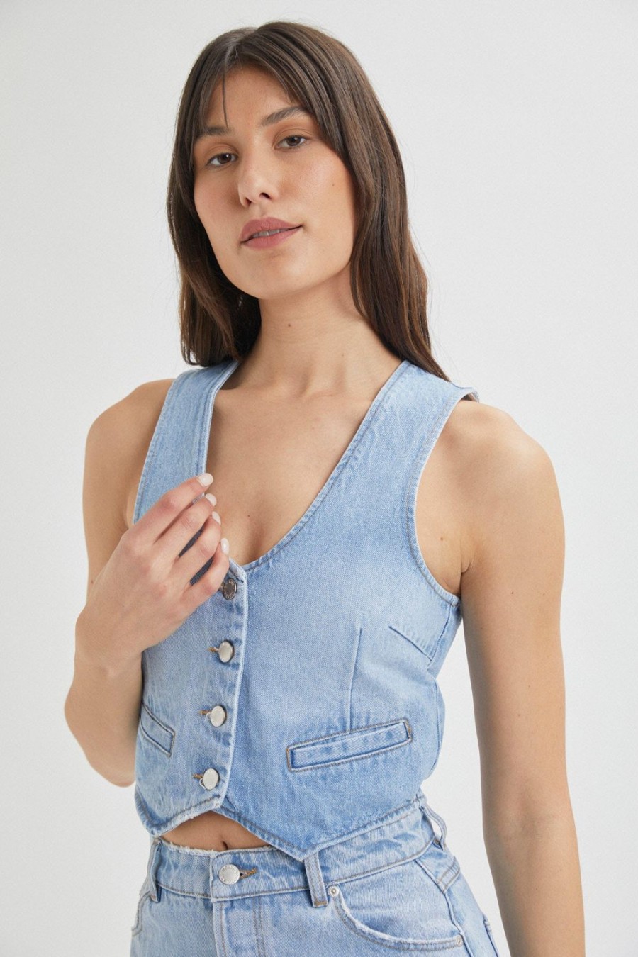 Women Rolla's Jeans Tops | Dallas Vest - Old Stone