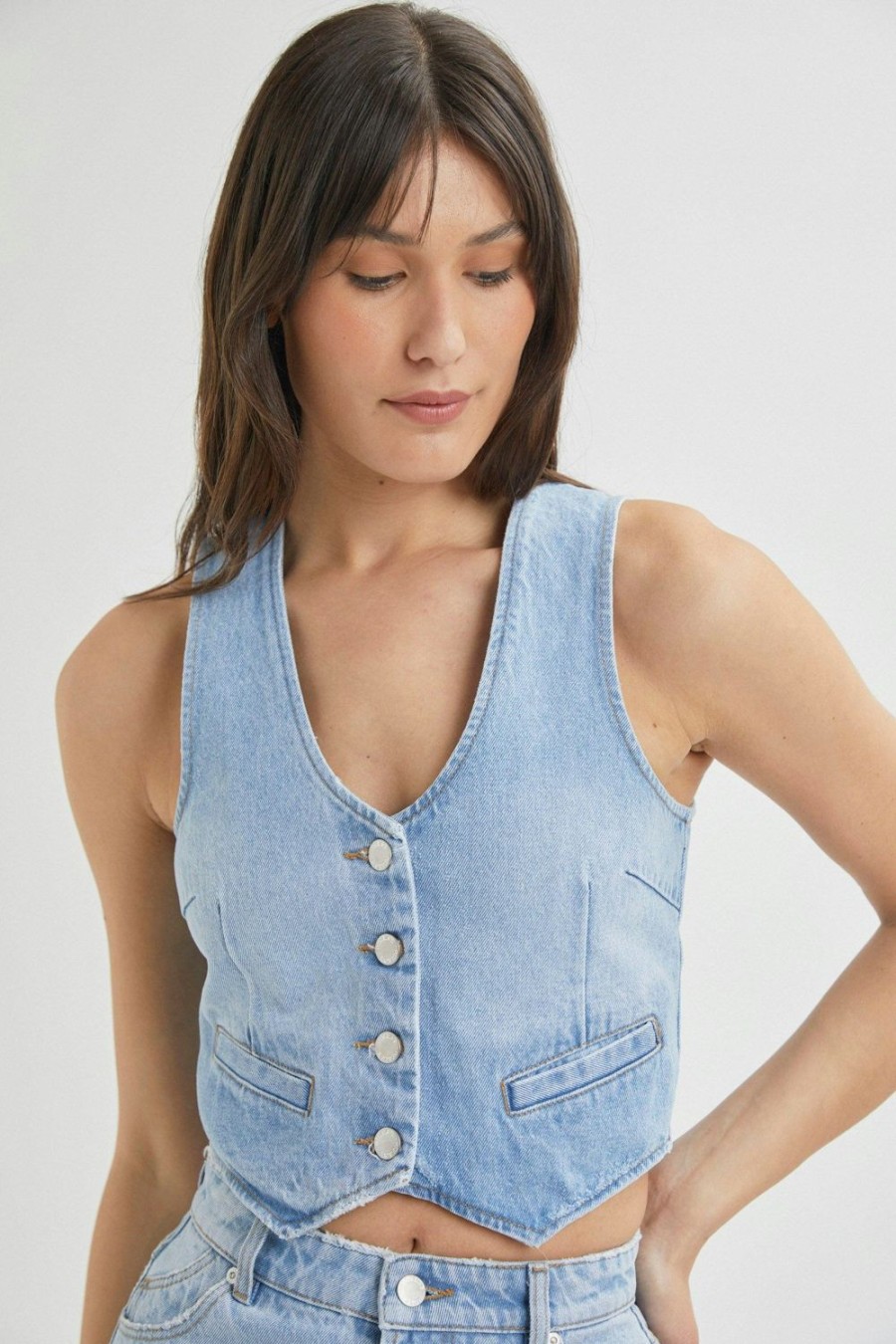 Women Rolla's Jeans Tops | Dallas Vest - Old Stone