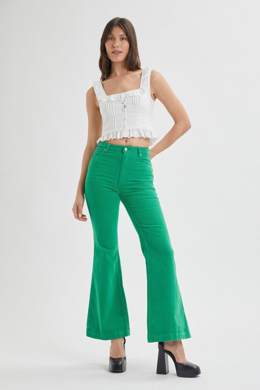 Women Rolla's Jeans Flares | Eastcoast Flare - Grass Cord