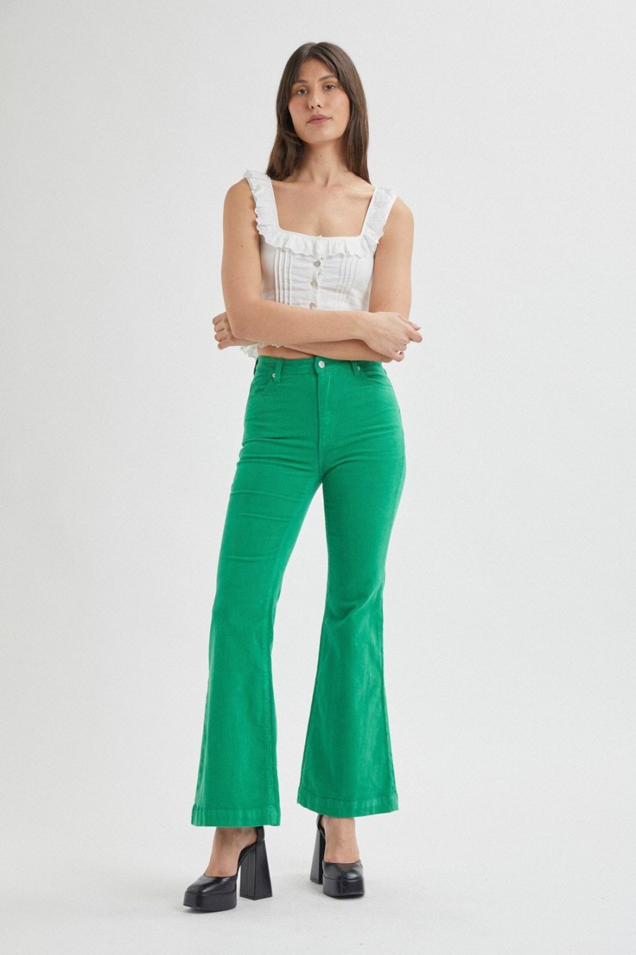 Women Rolla's Jeans Flares | Eastcoast Flare - Grass Cord