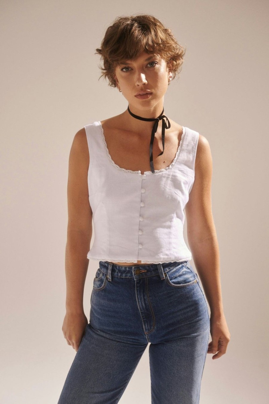 Women Rolla's Jeans Tops | Paloma Top - Vintage White