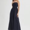 Women Rolla's Jeans Dresses | Bella Linen Dress - Navy