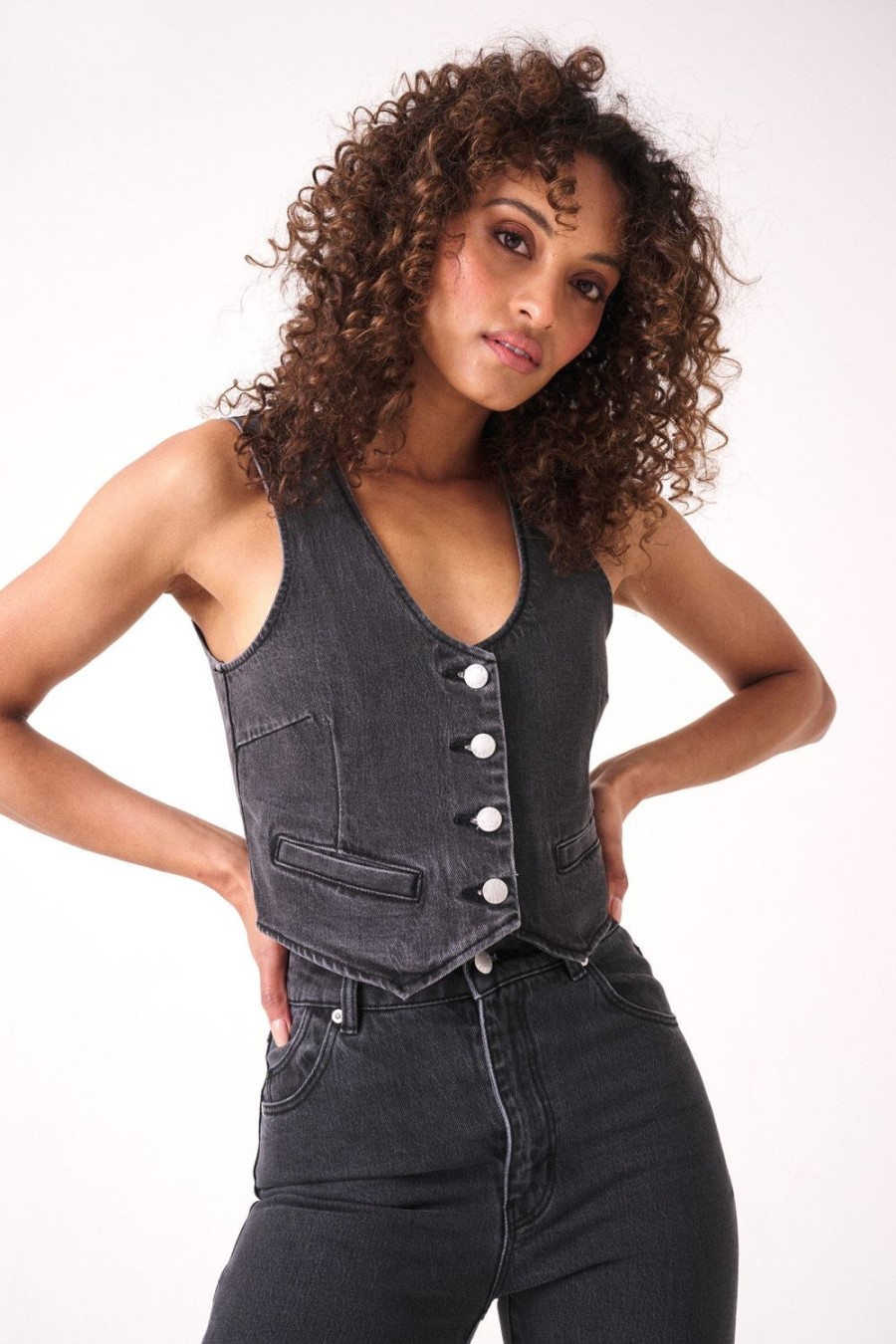 Women Rolla's Jeans Tops | Dallas Vest - Brad Black