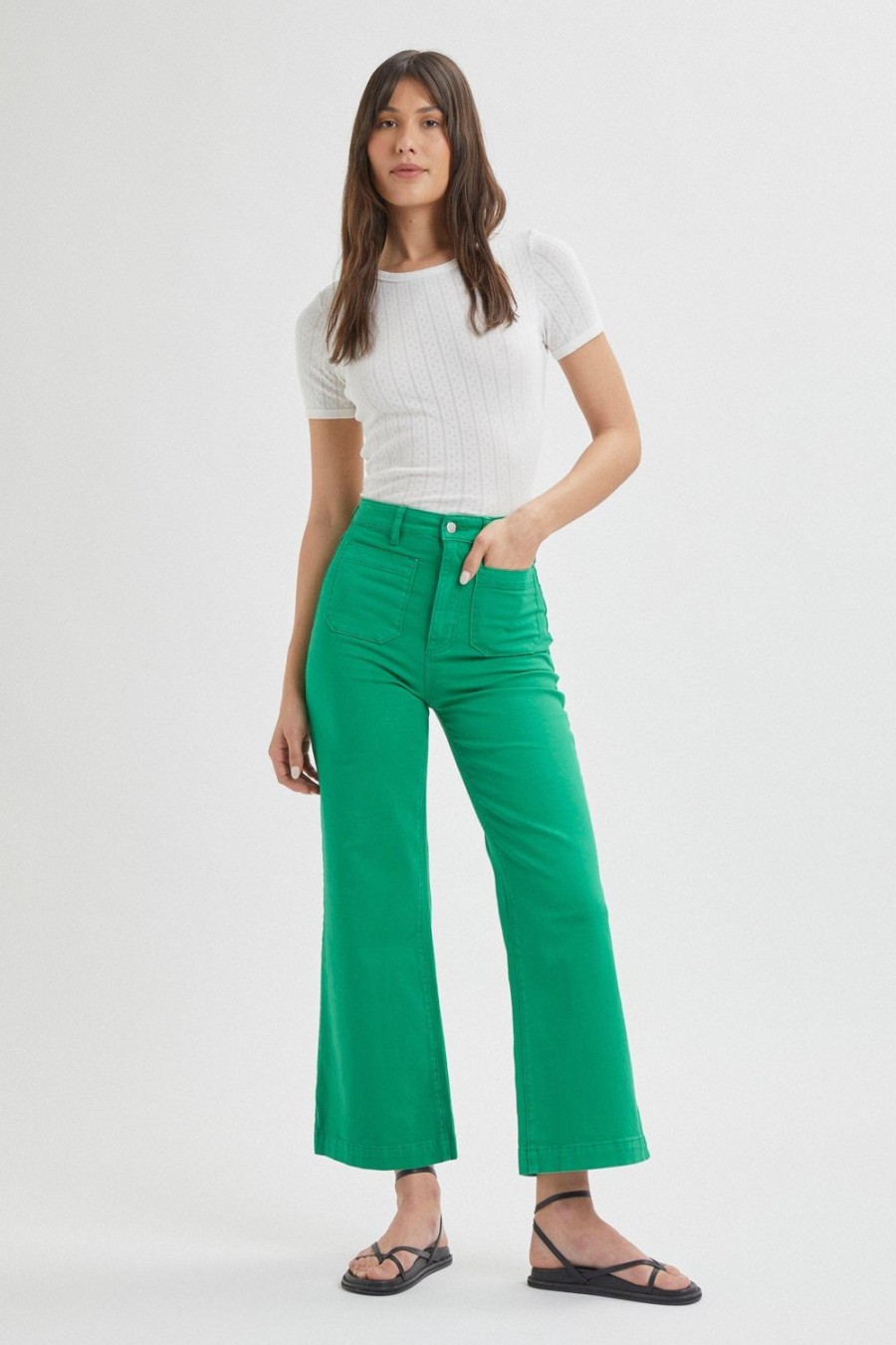 Women Rolla's Jeans Wide | Sailor Jean - Grass