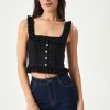 Women Rolla's Jeans Tops | Birkin Lace Camisole - Black