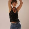 Women Rolla's Jeans Tops | Jerry Burnout Cami - Black