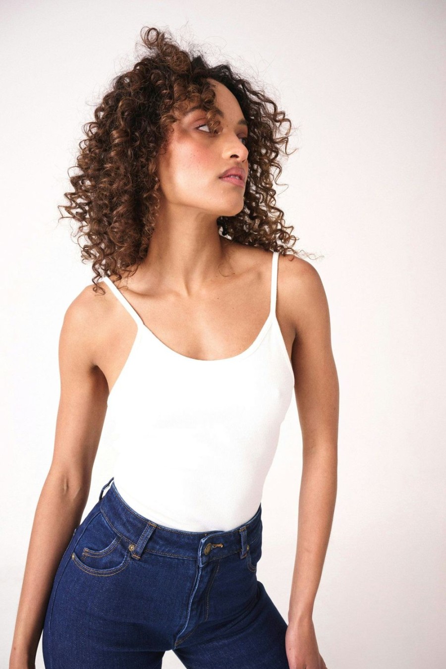 Women Rolla's Jeans Tops | Organic Ballet Camisole - Vintage White