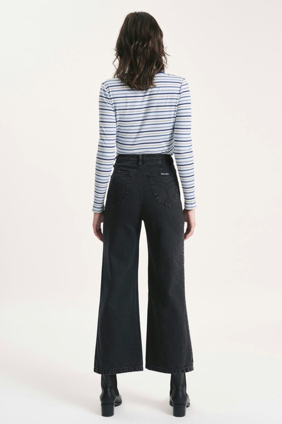 Women Rolla's Jeans Wide | Sailor Pant - Lyocell Washed Black